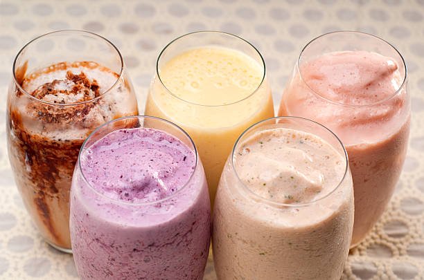 selection of fresh fruits colorful long drink cocktails